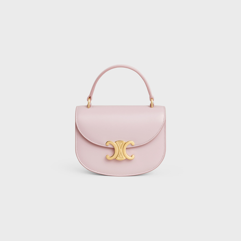 MINI BESACE CLEA IN SHINY CALFSKIN PASTEL PINK - Image 1
